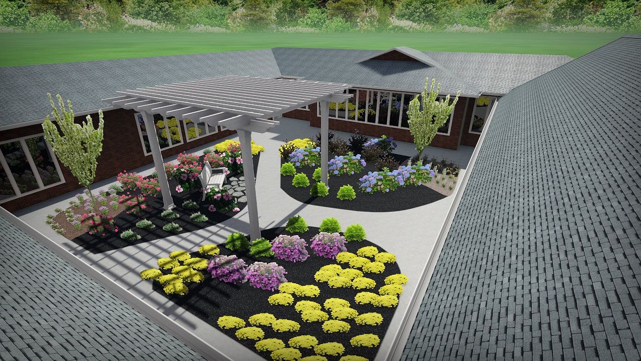 Landscape design concept for a home in Elkhart, IN.
