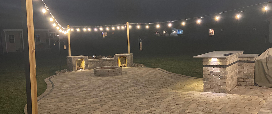 Outdoor lighting installed at a home in South Bend, IN.