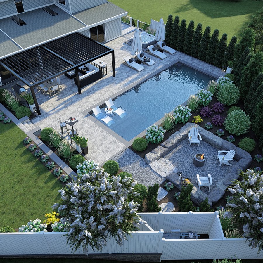 Expansive 3D landscape design for large projects