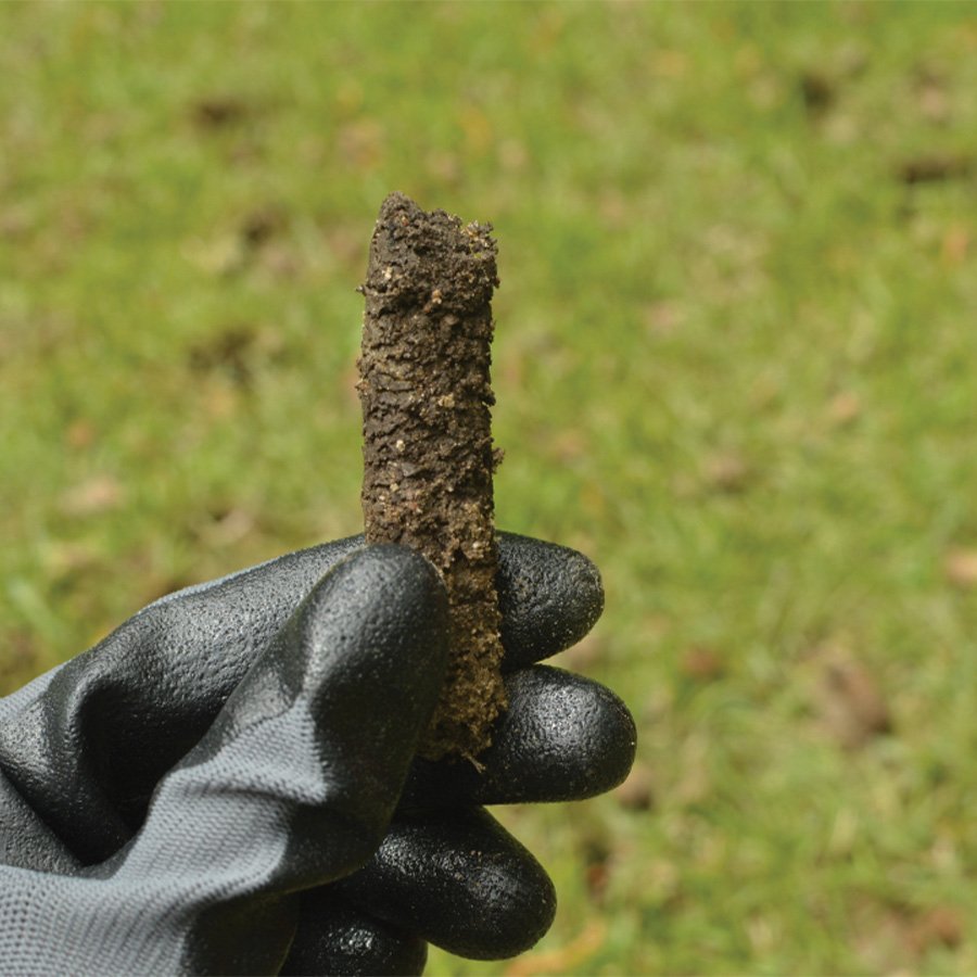 Lawn aeration service improving soil health