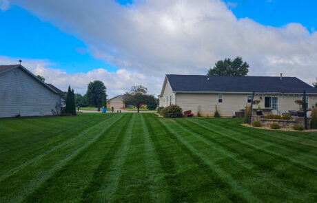 lawn-treatment-04 A Indiana resident's lawn being taken care of by Grow Pros lawn treatment company