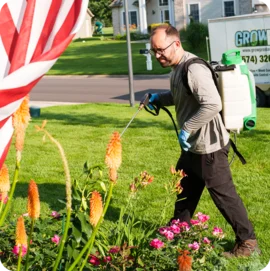 Lawn seeding and aeration services for healthy grass